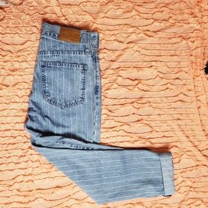 Madewell Striped Vintage Crop Jeans